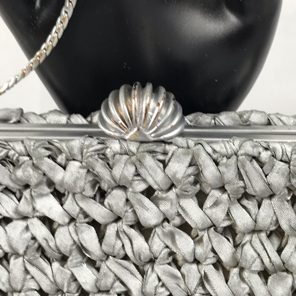 MM Morris Markowitz VTG Silver Clutch - Picture 3 of 8